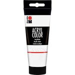 Marabu Acryl Color weiß 100 ml, cremige wasserbasierte Acrylfarbe, schnell trocknend, lichtecht und wasserfest