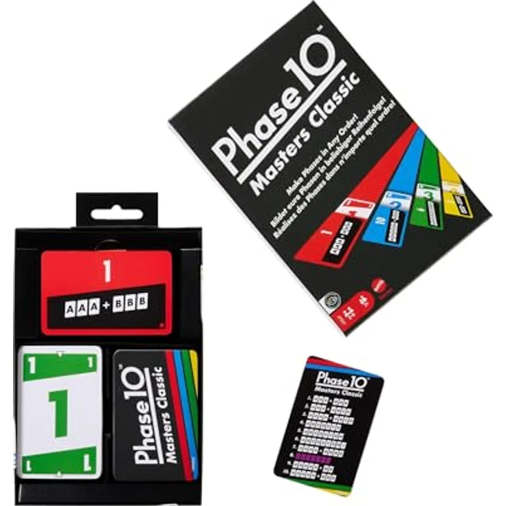 MATTEL GAMES Phase 10 Masters Classic, Kartenspiel mit neuen Spielvarianten, Mehrfarbig – Bild 5