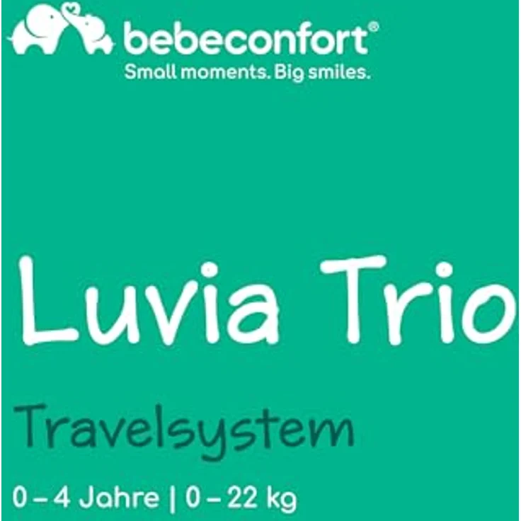 Bebeconfort Luvia Trio, Kombikinderwagen 3 in 1 mit Babyschale und Aufsatz, Smartes Faltsystem, Verstellbarer Schieber, für Kinder 0–4 Jahre, Mineral Graphite – Bild 2