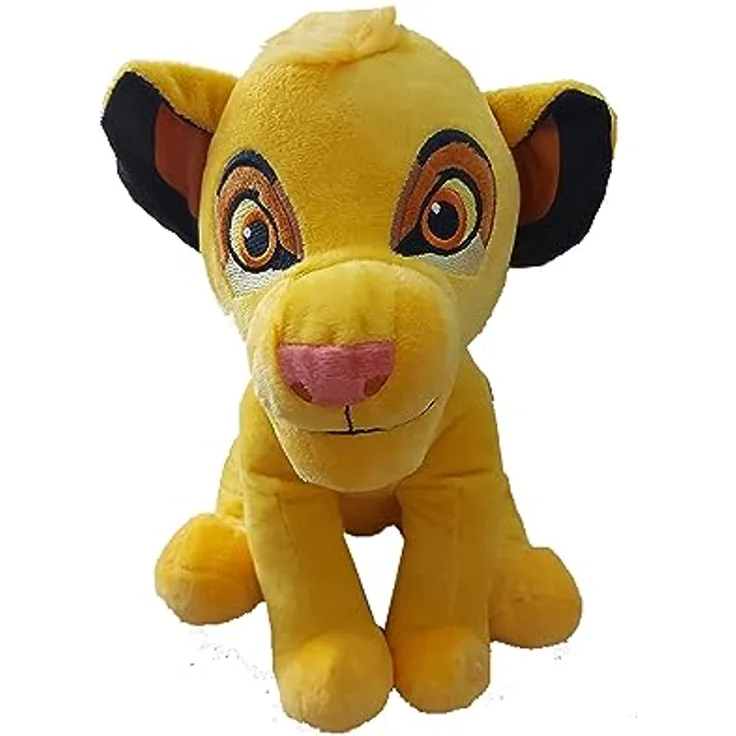 Sambro Der König der Löwen (Simba) Sitzendes Plüschtier, 30 cm, weich & kuschelig mit Sound, gelb