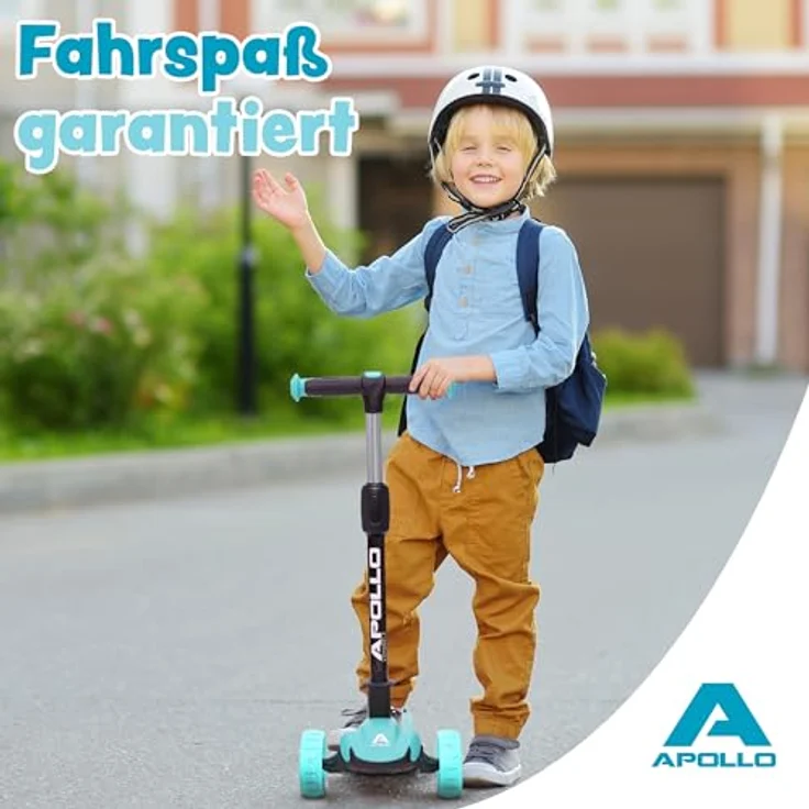 Apollo Kinderscooter KidsPro4 LED Roller - Pink, höhenverstellbar, mit leuchtenden LED-Rollen, für Kinder ab 3 Jahre, belastbar bis 60 kg – Bild 7