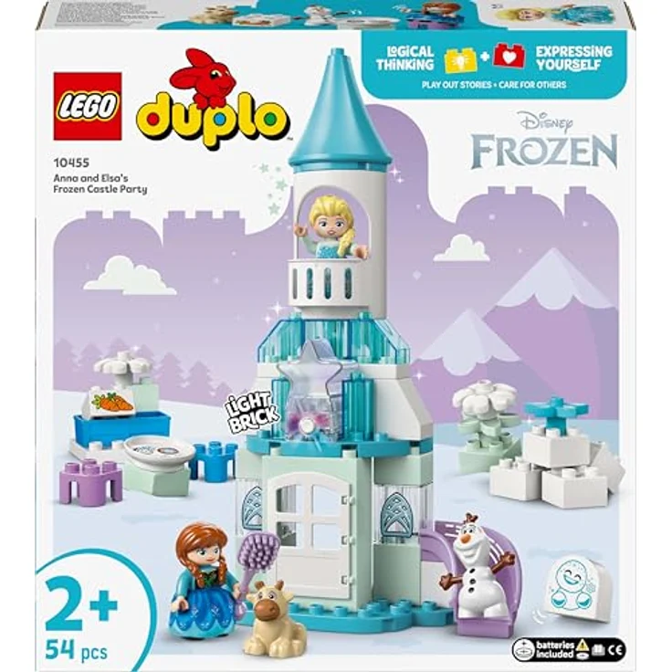 LEGO DUPLO Disney Frozen Annas und Elsas Party im Eispalast (10455) mit Figuren, aufklappbarem Schloss und mehrfarbigem Lichtstein für kreatives Spielen ab 2 Jahren – Bild 10