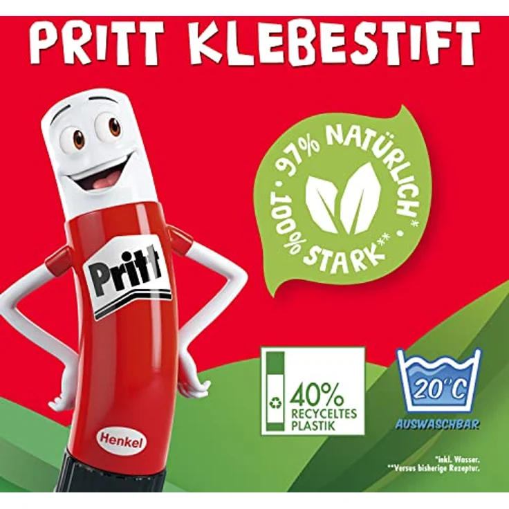 PRITT Klebestift, zuverlässiger Bastelkleber mit starkem Halt und sauberer Anwendung, lösungsmittelfrei – Bild 3