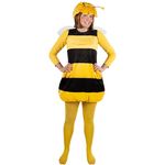 Maskworld Biene Maja Kostüm für Erwachsene - Zweiteilig (XXL) - Schwarzes und gelbes Tierkostüm