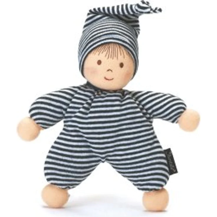 Sterntaler Spielpuppe Heiko, Integrierte Rassel, Alter: Für Babys ab der Geburt, 23 cm, Schwarz/Weiß – Bild 2