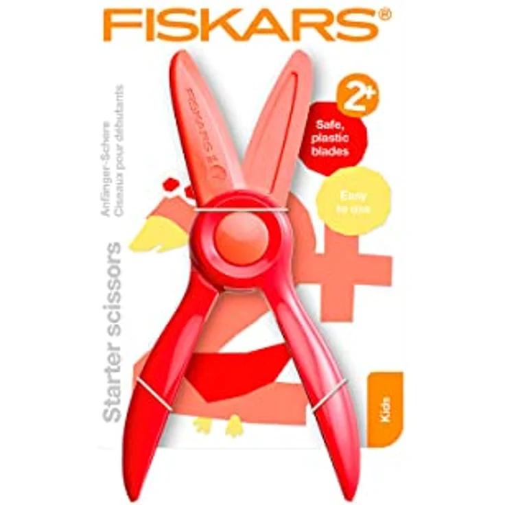Fiskars Kinderschere, Ab 2 Jahren, Länge: 13 cm, Rot, Starter - Zum Erlernen des Schneidens, Kunststoffklingen und Griffe, Geeignet für Rechts- und Linkshänder, 1064065 – Bild 2