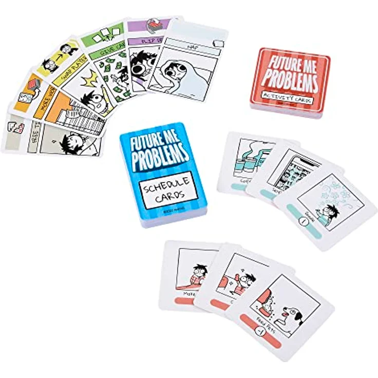 Future Me Problems - Sarah's Scribbles Kartenspiel mit 2 Kartendecks, 2 bis 4 Spieler, perfekt für Familienspiele, Spielzeug für Kinder, 7 Jahre, HPH14 – Bild 5