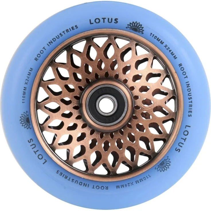 Root Industries Lotus Stunt-Scooter Rolle 110mm Kupfer/PU Isotope, Hochpräzise Lager, Leichtes Hollowcore-Design – Bild 1