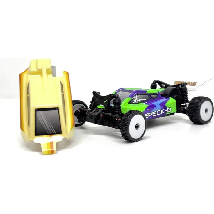 Hobby Plus Speck-B 1:24 2WD Buggy RTR, Limited Edition Creme und Grün, Aluminium Chassis, 20 KM/H, Elektro Einsteiger Modellauto