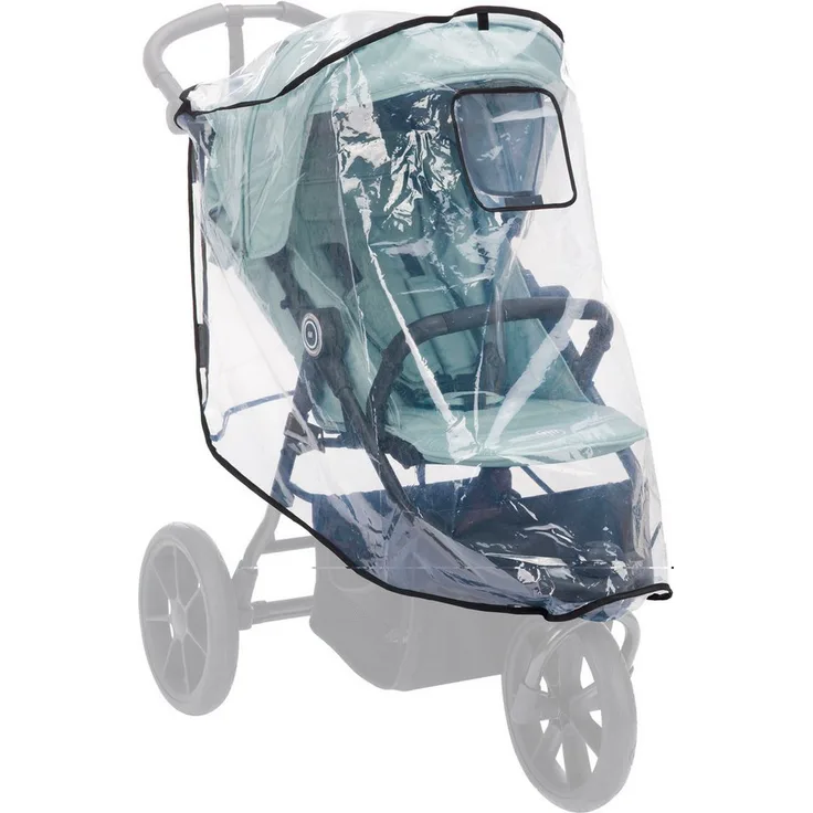 Fillikid Kinderwagen-Regenschutzhülle, Regenschutz für Jogger, transparent, robust und wasserabweisend mit Sichtfenster für bessere Luftzirkulation