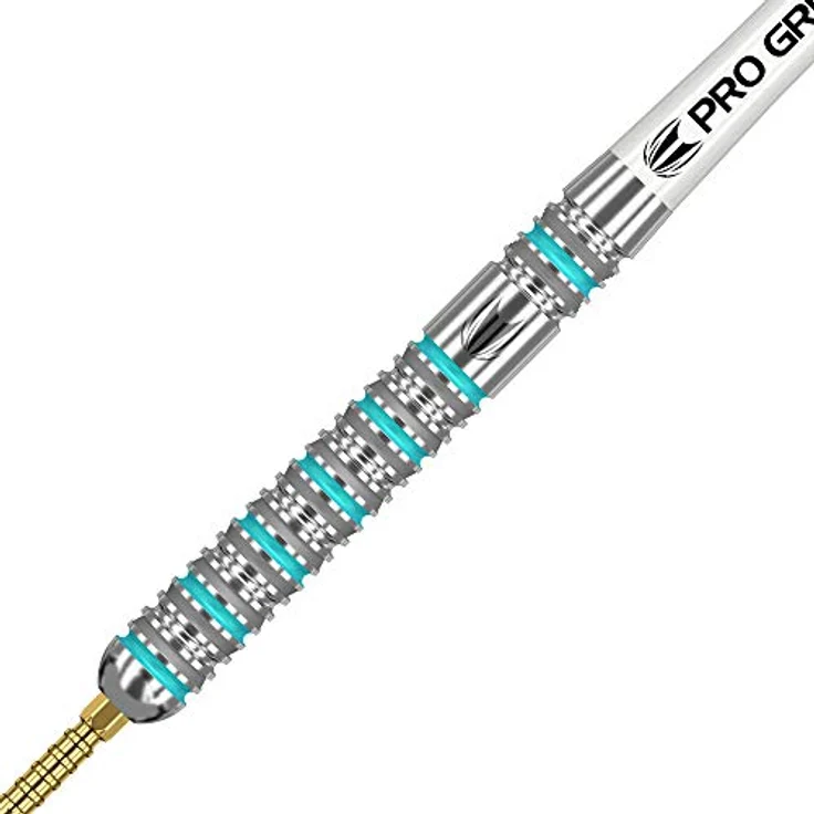 Target Darts Rob Cross 2 Gen, 90% Wolfram Steeldarts-Set (21g) mit Swiss Point und Pro Grip, Silber, Aqua und Weiß – Bild 2