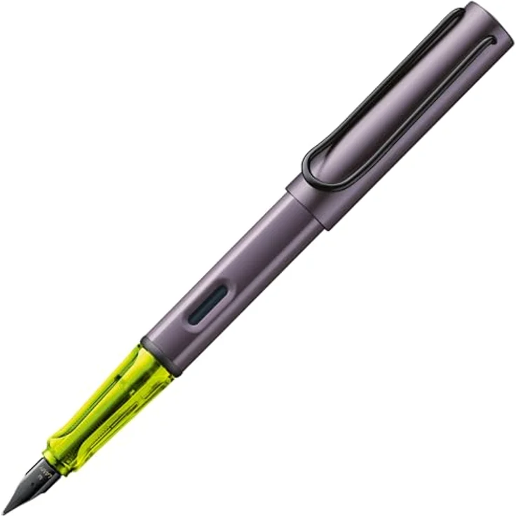 LAMY AL-star Füllfederhalter, Aluminium Füller mit Edelstahlfeder, transparentes Griffstück, M-Federbreite – Bild 1