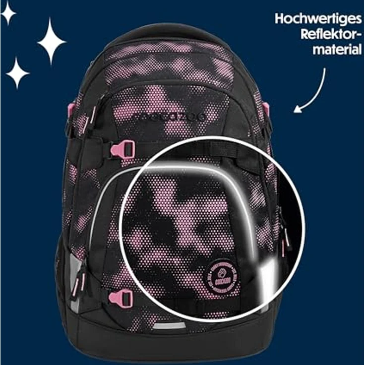 coocazoo Schulrucksack Mate, 100% PFC-frei und bluesign-zertifiziert, in Schwarz – Bild 8