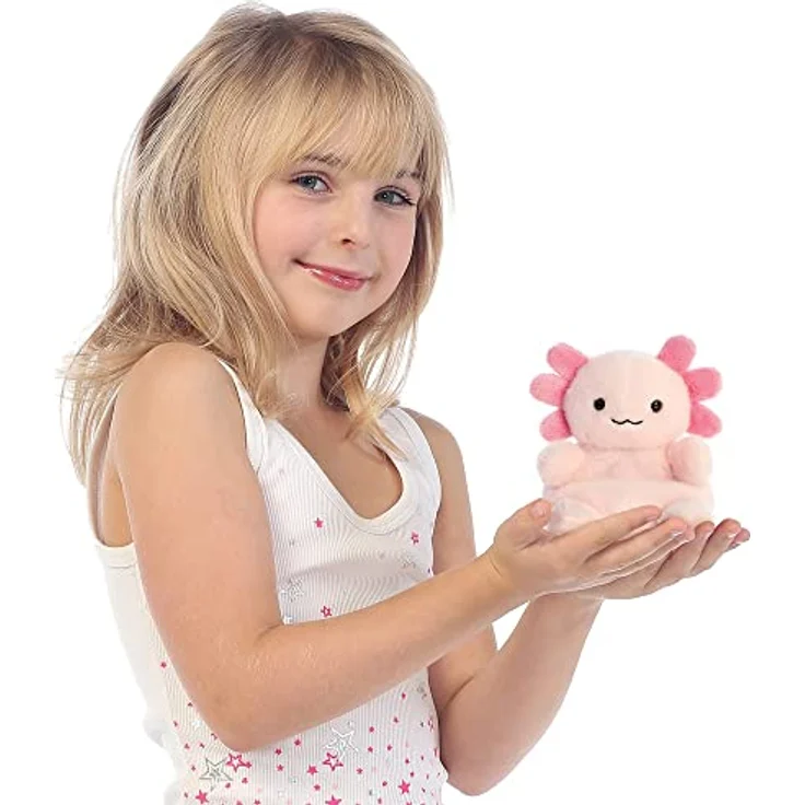 Aurora, 33675, Palm Pals Ax Axolotl, 13cm, Plüschtier, Rosa – Bild 6