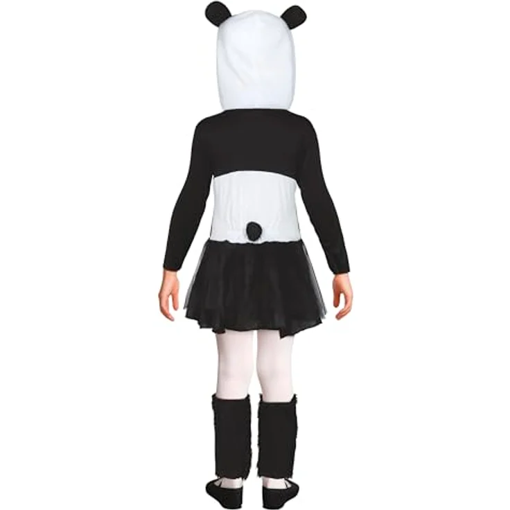 Guirca Mädchen Pandakostüm Panda Kostüm Kleid Kinderkostüm schwarz weiß Gr. 98-146, Größe:98/104 – Bild 4