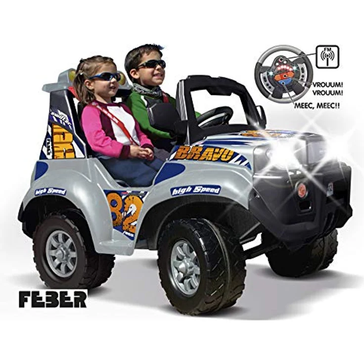 Feber Famosa X-Storm Elektrospielzeugfahrzeug, 12V für Kinder, 2 Sitze, grau, Mehrfarbig, geeignet für 3 bis 8 Jahre – Bild 2