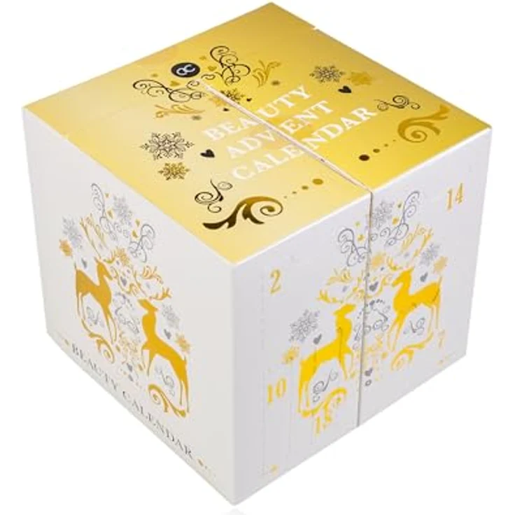 accentra – Adventskalender Beauty mit 24 Make up & Kosmetik Produkten – Schmink Adventskalender Frauen mit Lippenstift, Wimpern, Nagellack, Lidschatten, Applikatoren uvm. – Weihnachtskalender Beauty – Bild 3