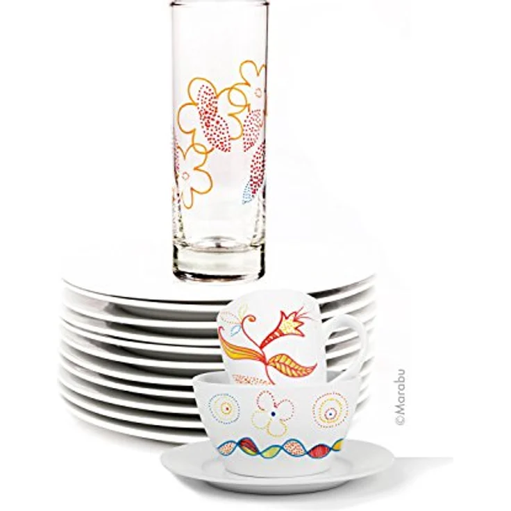 Marabu Porcelain & Glas Painter Summer, 5-teiliges Set von Filzstiften für kreative glasierte Kunstwerke – Bild 4