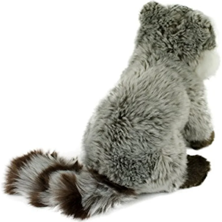 Teddys Rothenburg Kuscheltier Waschbär stehend 33 cm grau/weiß Plüschtier Plüschwaschbär, kuschelweicher Plüsch - Preisvergleich – Bild 3