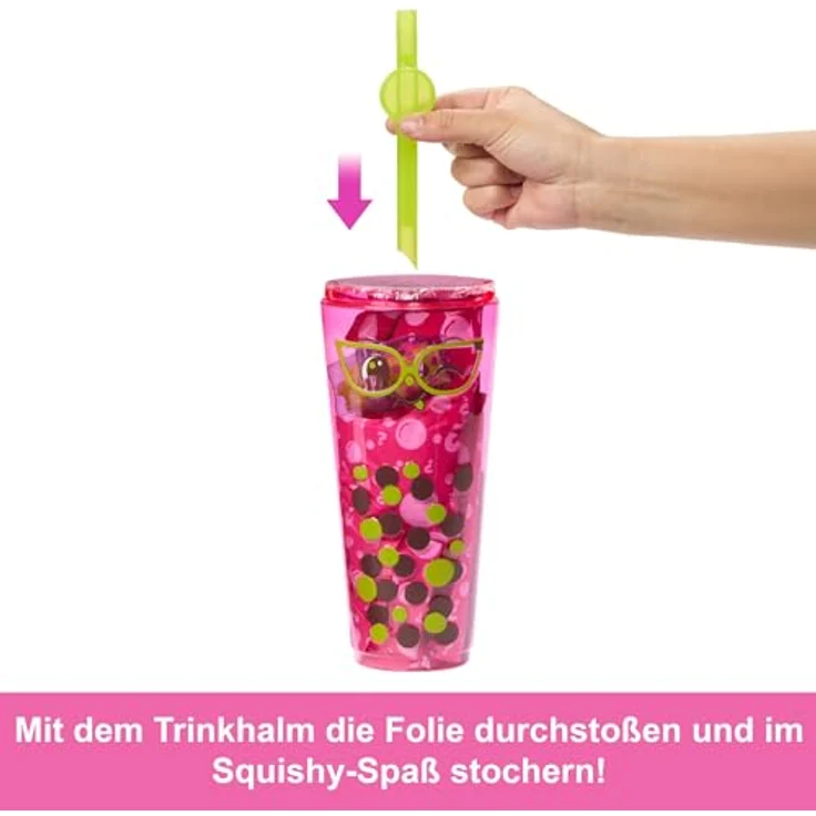Barbie Pop! Reveal Bubble Tea Series - Berry Bliss Babypuppe mit 8 Überraschungen und farbwechserndem Gesicht – Bild 3