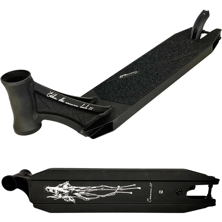 Ethic DTC Erawan V2 Stunt-Scooter Deck 50cm Schwarz - Robustes Aluminium 6061, optimierte Gewichtsverteilung, Nylon V2 Bremse, inkl. Griptape