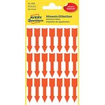AVERY Zweckform 3008 selbstklebende Pfeiletiketten (Pfeil Aufkleber im Format 39x9 mm, permanent haftend, 63 Pfeil Sticker auf 3 Bogen, Hinweispfeile zum auffälligen Kennzeichnen) neon orange