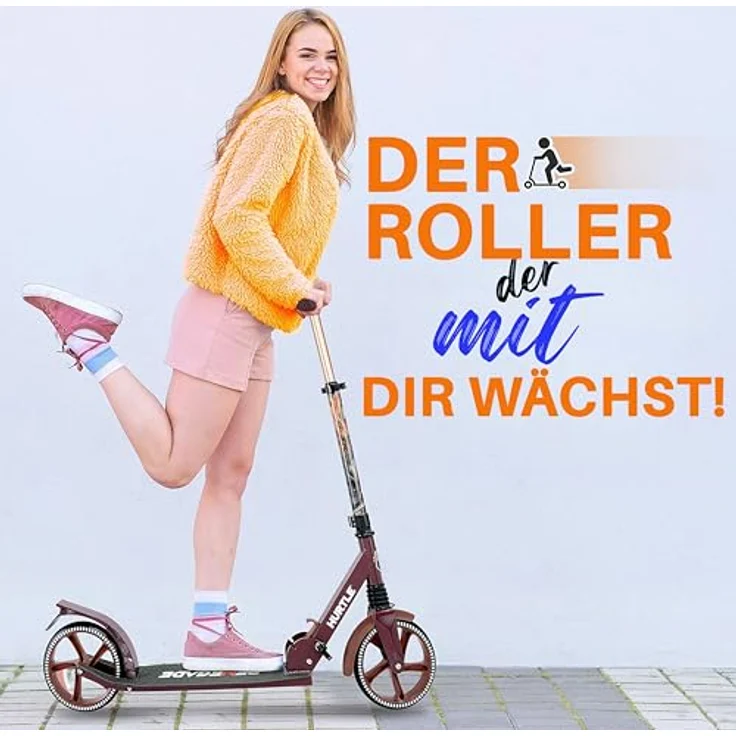 Pyle Hurtle Renegade Tretroller, 2-Rad-Klapproller für Kinder und Erwachsene mit verstellbarem T-Bar und robustem Legierungsdeck – Bild 8
