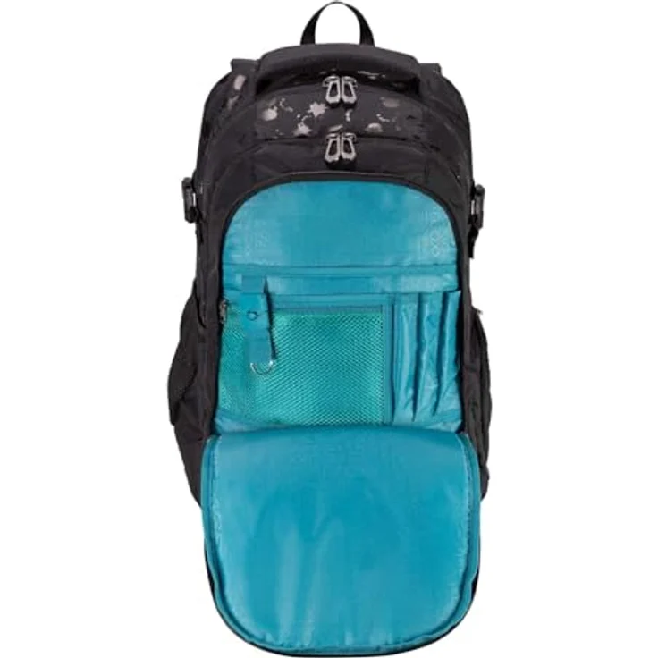 neoxx Active Pro School Backpack Splash In Black, Schulrucksack mit verstellbarem Tragesystem und viel Stauraum, 31 x 45,5 x 21 cm – Bild 5