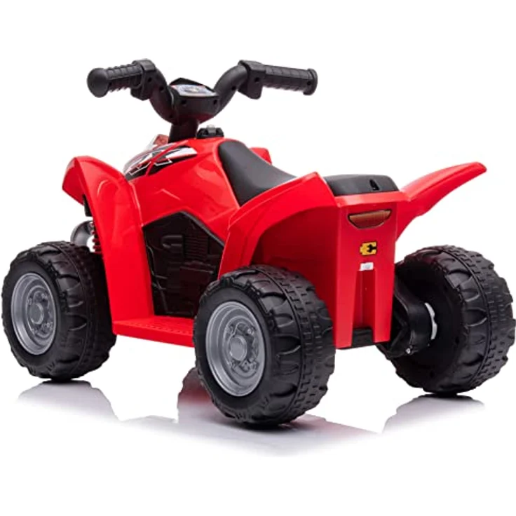 sun baby Kinder Elektroauto Quad, Kinderquad ab 18 Monaten, LED Lampe, 3km/h, Rot – Bild 5