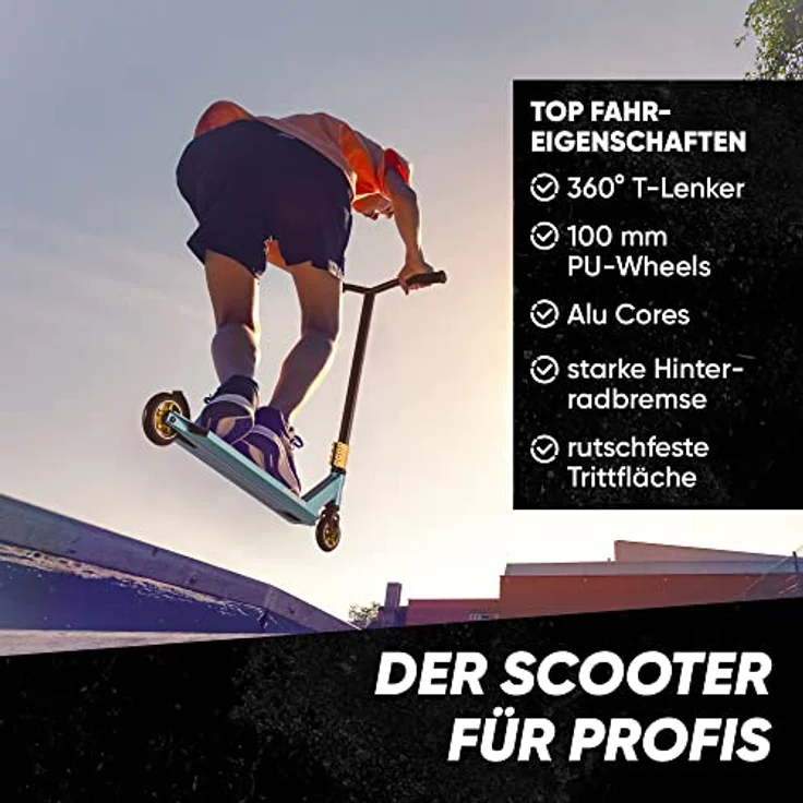 Apollo Stunt Scooter - Star Pro | HighQuality eloxierter Profi Stuntroller | Kinder Scooter mit ABEC 9 Kugellagern, 100mm Wheels | Stunt Scooter Erwachsene Version, Roller |Trick Roller für Teenies – Bild 3