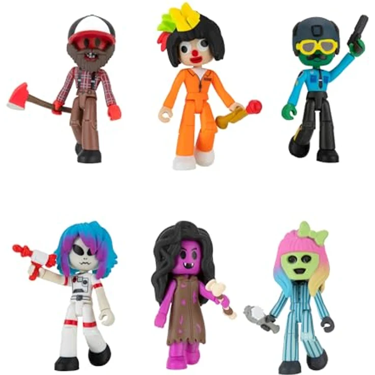DevSeries CRS0060-6 Figuren Pack - Brookhaven: Most Wanted, 6 bewegliche Sammelfiguren mit einzigartigen Accessoires und Spielcode für blaues Ombre Haar – Bild 1