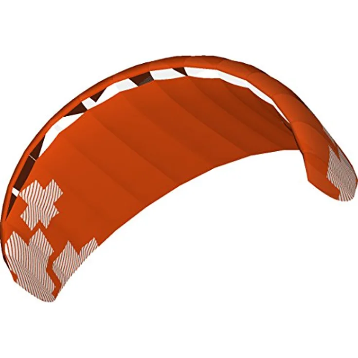 HQ HIGH QUALITY DESIGN HQ4-Kites 118049 - Rush Pro 350 Orange, Dreileiner Lenkmatte Trainerkite, Spannweite: 350cm, inkl. 200/120kp Dyneemaschnüre 3x20m auf 3-Line 50cm-Controlbar, 4-21 Knoten