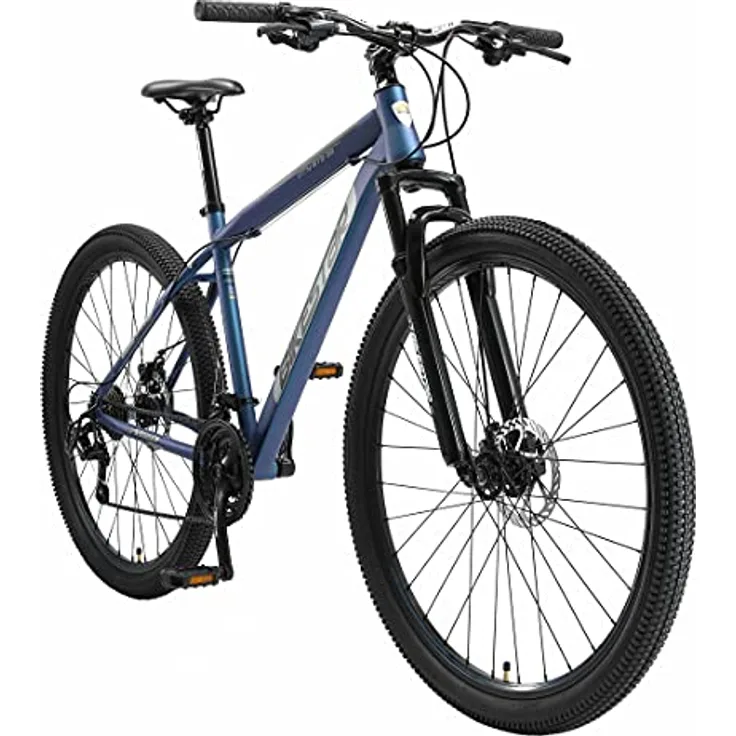 BIKESTAR Hardtail Mountainbike Shimano 21 Gang Schaltung, Scheibenbremse 29 Zoll Reifen | 19 Zoll Rahmen MTB | Blau