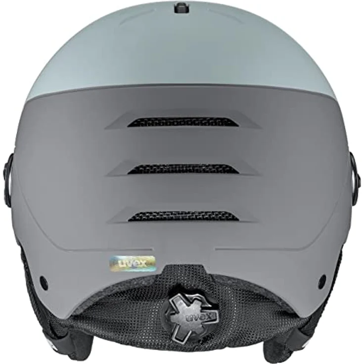 uvex wanted visor - robuster Skihelm für Damen und Herren - mit Visier - optimierte Belüftung - glacier - rhino matt - 54-58 cm – Bild 3
