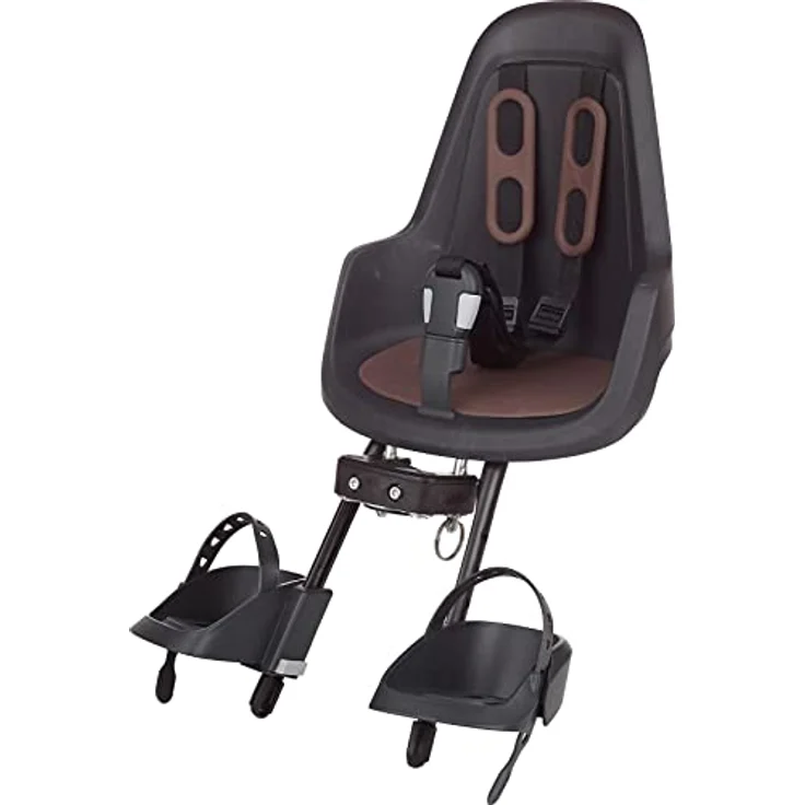 BOBIKE 8012000017 - Fahrradkindervorder- und Rücksitz ONE ECO Mini für Fahrräder mit 26” bis 29” Rädern geeignet für Kindermit Verankerung im Steuerrohrin Farbe Schwarz – Bild 1