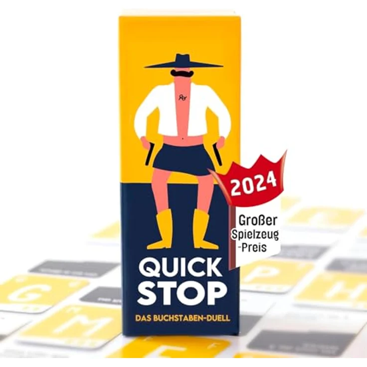ATM Gaming Quickstop - Das Buchstaben-Duell - Kartenspiel für Jugendliche und Erwachsene - Schnell und Verrückt - 2 bis 7 Spieler - Kartenspiel ab 10 Jahren - Familienspiel – Bild 1