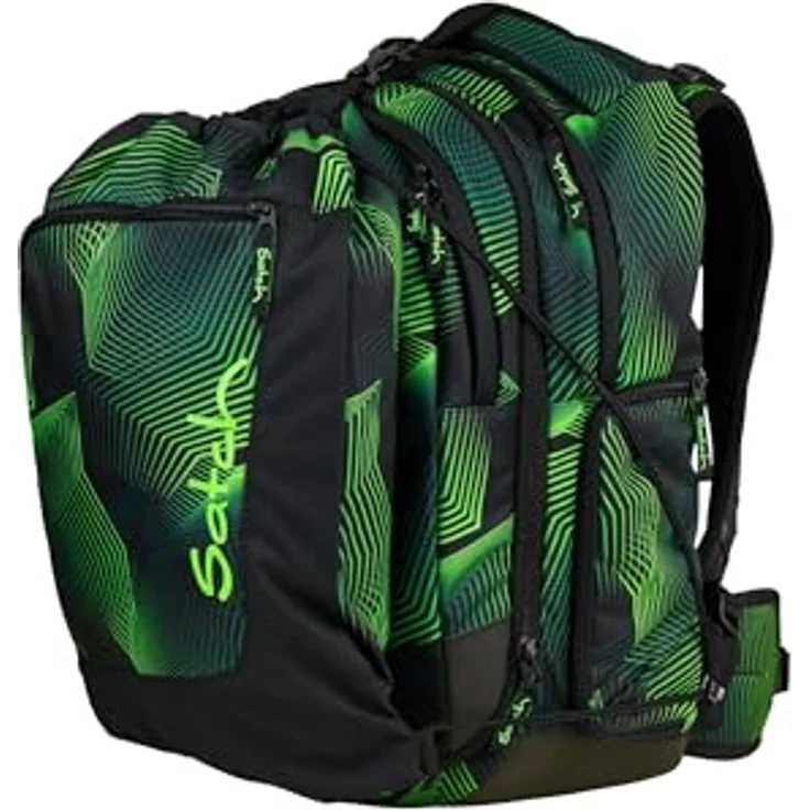 Satch Schulranzen MATCH Seismic Green, ergonomisch, 30 + 5 Liter, Kollektion 2025 – Bild 7