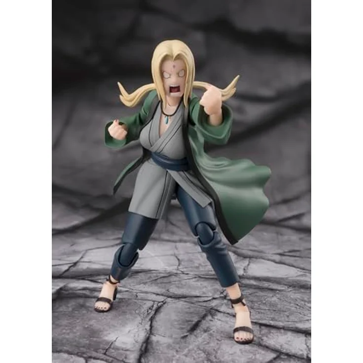 Bandai Tamashii Nations S.H.Figuarts Tsunade, detailreiche Actionfigur aus Naruto, 14 cm, inkl. Zubehör – Bild 6