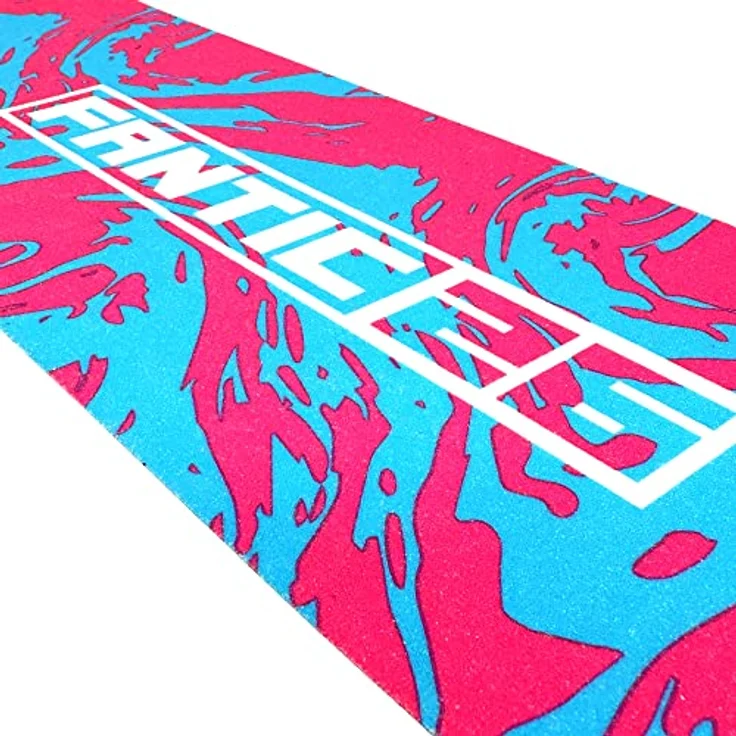 Fantic26 Stuntscooter Fantic26 Stunt-Scooter Griptape 58,5cm x 15,5cm Swirl Pink/Türkis, reißfestes/wasserfestes PVC Material, extra starker Kleber – Bild 2