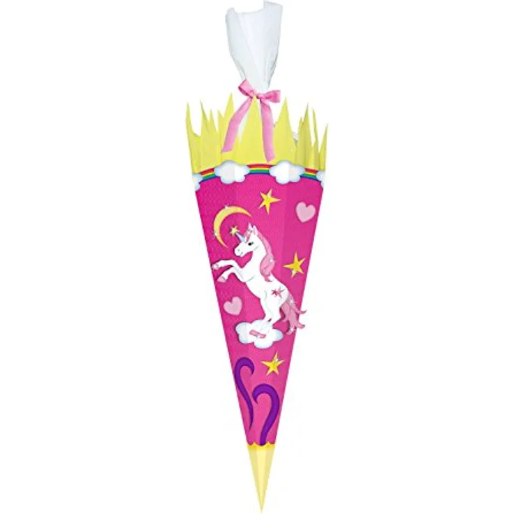 Schultüten Bastelset, Einhorn pink – Bild 2