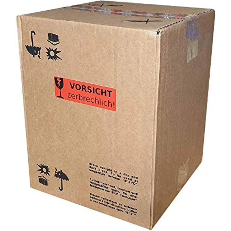 varivendo 50 Stück Aufkleber Etikett Vorsicht Zerbrechlich, selbstklebende Versandetiketten, 114 x 36 mm, leuchtend rot – Bild 5