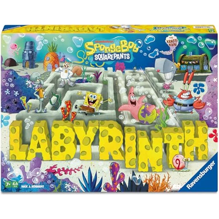 Ravensburger Spongebob Schwammkopf Labyrinth, Brettspiel für 2-4 Spieler ab 7 Jahren, fördert logisches Denken mit Illustrationen aus der Serie – Bild 5