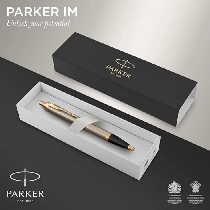 Parker Pen IM Brushed Metal G.C., Schreibstift mit stabiler Edelstahlfeder, Silber – Bild 2