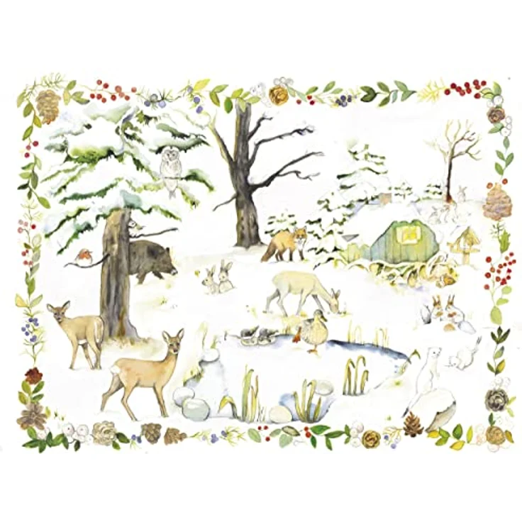 Korsch Adventskalender "Tiere am Winterteich", großformatiger Bild-Adventskalender mit stimmungsvollen Illustrationen auf FSC-zertifiziertem Strukturkarton – Bild 2
