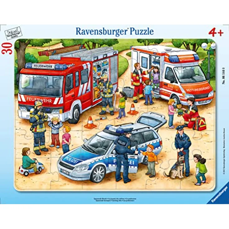 Ravensburger Rahmenpuzzle 30 Teile Feuerwehr und Krankenwagen – Bild 2