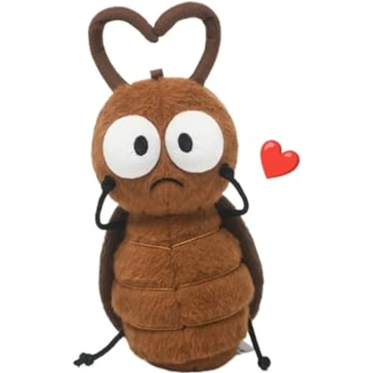 Herfair Kakerlaken Kuscheltier Klein, Weiches Insekten Plüschtier aus hochwertigem Material, Kawaii Deko Geschenk für Mädchen und Jungen – Bild 2