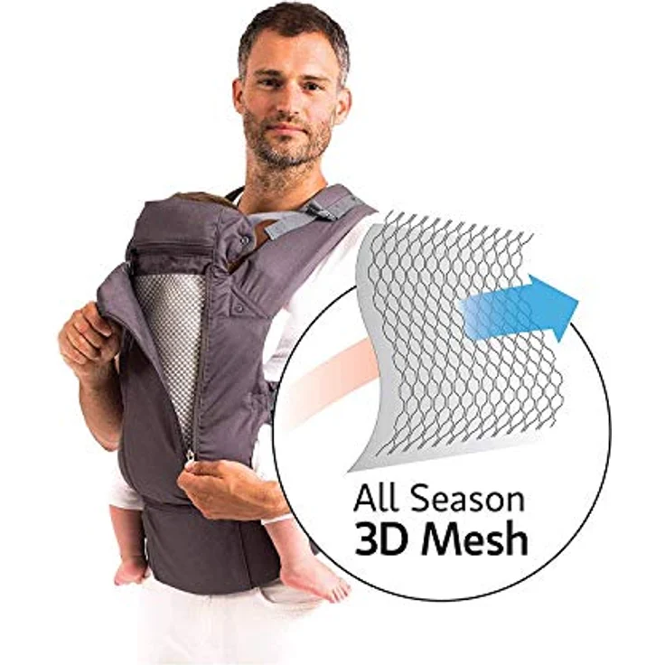 Beco 8 Babytrage Neugeborene ab Geburt bis Kleinkind - Hybrid Baby Trage mit verstellbarem Sitz - Babytrage ab Geburt - Ergonomischer Baby Tragegurt & Baby Carrier - 3,2-20 kg (Aquamarine) – Bild 8