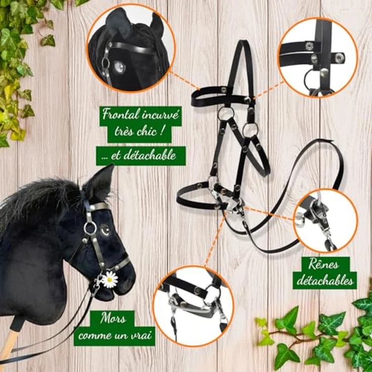 Hobby Horse Land Stormy A3 – Steckenpferd mit Trense komplett, hochwertiges Design, langlebige Materialien, sicher für Kinder ab 5 Jahren – Bild 3