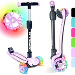 Apollo KidsPro 4 Kinderroller | klappbarer Kinder Scooter, höhenverstellbarer Dreiradscooter | Roller Kinder 3 Jahre Altersempfehlung | Kinderroller 3 Räder mit LED Rollen | Scooter Kinder-gerecht - Blau