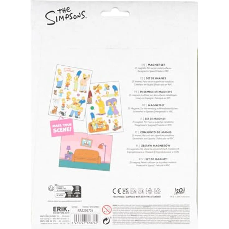 Grupo Erik The Simpsons Die-cut Magnet Set, hochwertige Sammlermagnete mit ikonischen Charakteren und Szenen – Bild 2